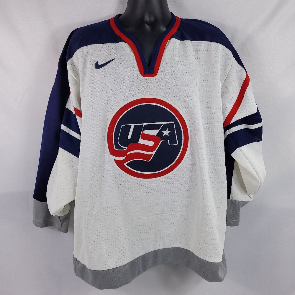 Team USA Olympics #7 Chris Chelios Vintage 1998 Hockey Jersey Nike Men's size 48